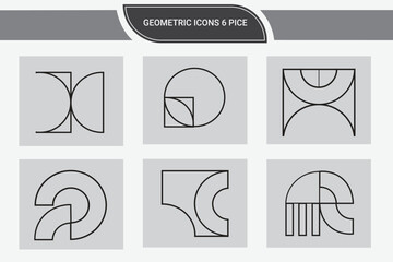 Abstract symbols . vector elements. Geometric icons. Brutalist And Modern abstract graphic design Different quality geometric formal shape . Hexagon, star, triangle, moon on white background 

