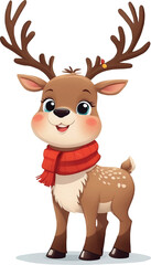 Fototapeta premium Christmas Cute Reindeer clipart