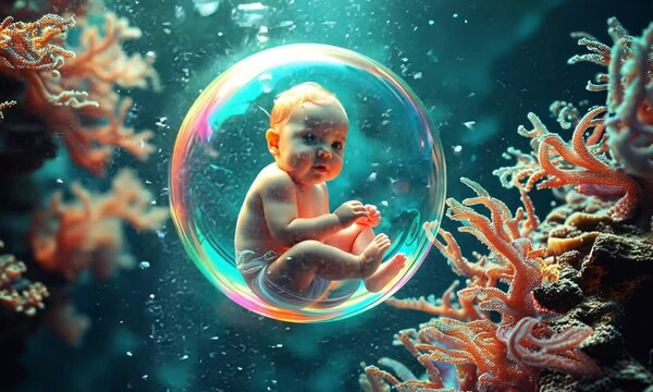 AI - Fetal Development in the Womb: Stages of Pregnancy, highlighting the beauty and complexity of pregnancy. Ideal for use in medical, educational, and maternity-related content.