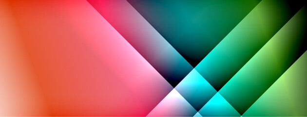 Fototapeta premium Dynamic shadow lines with gradient colors geometric background