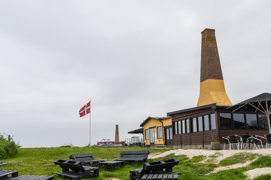 Fish smokehouse and restaurant in the city of Allinge on the island of Bornholm, Denmark