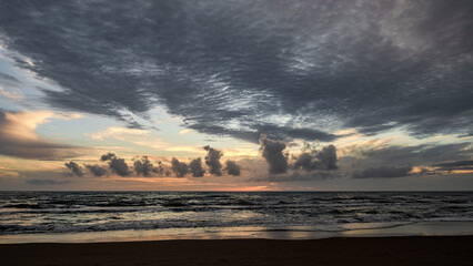 Tyrrhenian Sea. Autumnal sunset