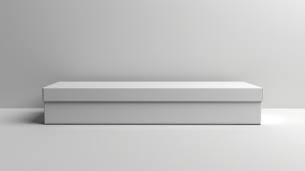 Blank White Cardboard Shoe Box Packaging Product Mockup Design