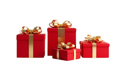Obraz premium red christmas gift box