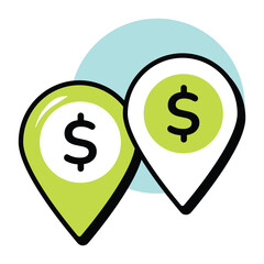 Vector Business and Finance Circle Color Outline Icon and Pack and Illustrations 