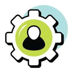 Vector Business and Finance Circle Color Outline Icon and Pack and Illustrations 