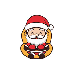 Santa Claus sitting vector file -