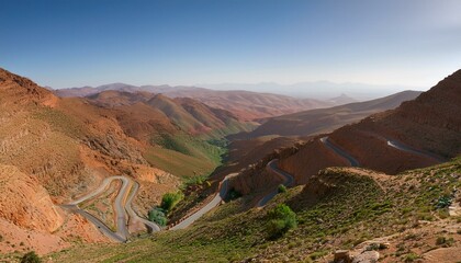 Obraz premium Landscape at the Atlas Mountains Pass in Morocco