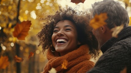 The Joyful Couple in Autumn