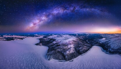 Breathtaking Siberian Landscape with Astrophotography