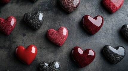 The Colorful Heart Stone Arrangement