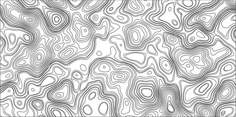 Abstract geometric map relief texture with Topographic map background.  Modern design with White background with topographic wavy pattern. The concept map of a conditional scheme and the terrain path.