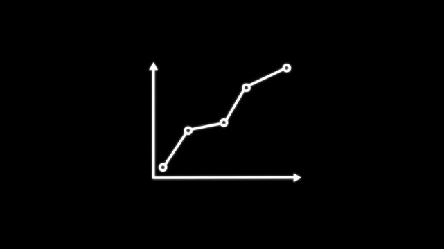 Business growth, Success business growth animation.Point chart icon.simple graphic icon.chart. simple e commerce icon design, best used for banner, flayer, or web application.