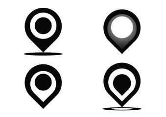 Set Of Address place icon symbol. Location icon collection. Vector Illustration.