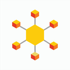Obraz premium Hexagonal Network, Hexagon, Shape, Geometric, Pattern, Design, Abstract, Vector, Illustration