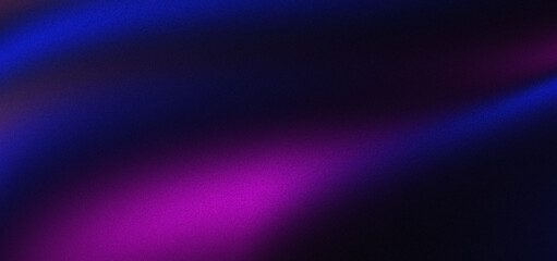 Dark blue purple glowing gradient wave background with a grainy texture, black noise effect poster header and banner design