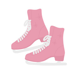 Illustration of pink ice skates