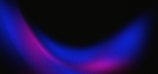 Dark blue purple glowing gradient wave background with a grainy texture, black noise effect poster header and banner design