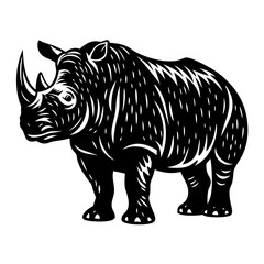 rhino isolated on white