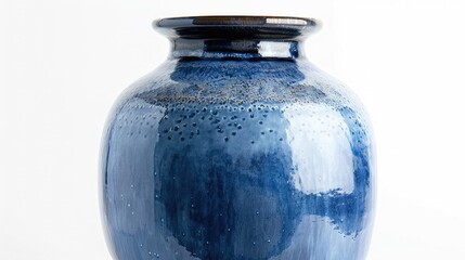 blue glass vase