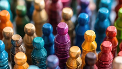 Representation of diverse human figures categorized by buying habits and financial ability for marketing segmentation.