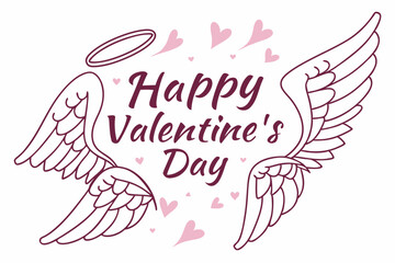 Happy Valentine's day typography design