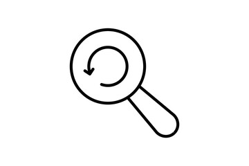 Search History icon. icon related to Search. suitable for web site, app, user interfaces, printable etc. line icon style. simple vector design editable
