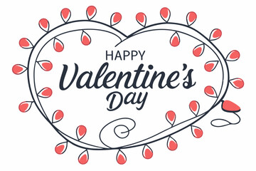 Happy Valentine's day typography design