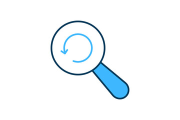 Search History icon. icon related to Search. suitable for web site, app, user interfaces, printable etc. flat line icon style. simple vector design editable