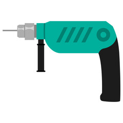 electric drill isolated illustration