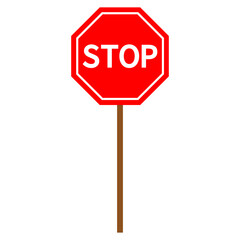 stop sign isolated illustration