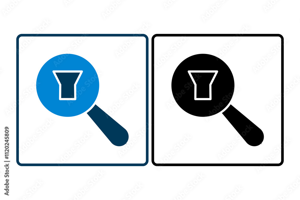 Poster filter icon. icon related to search. suitable for web site, app, user interfaces, printable etc. sol