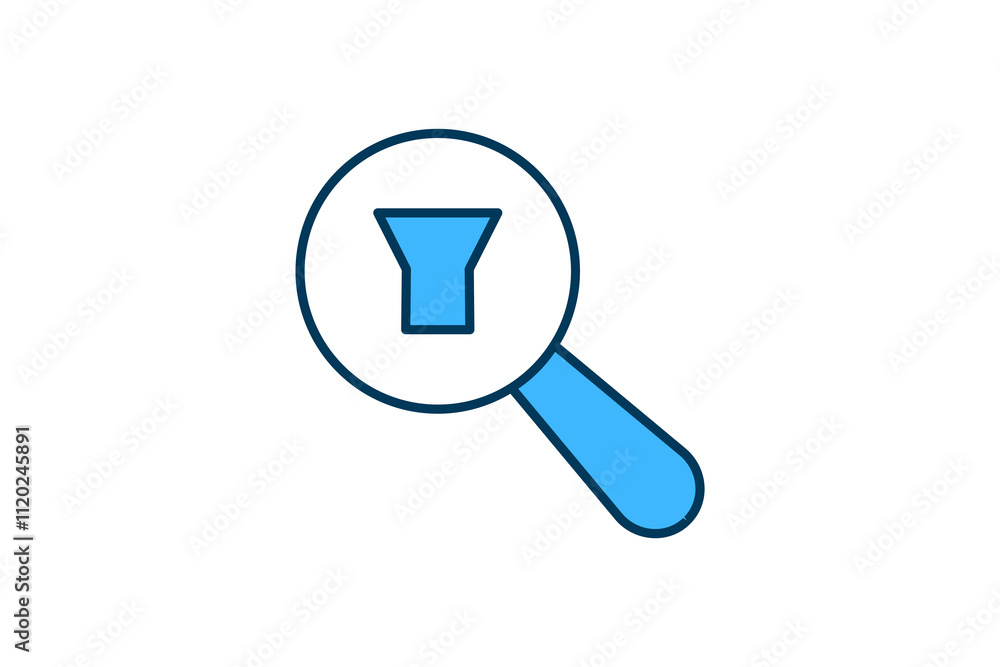 Poster filter icon. icon related to search. suitable for web site, app, user interfaces, printable etc. fla