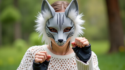 quadrobics girl in the park