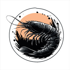 lobster on White background 