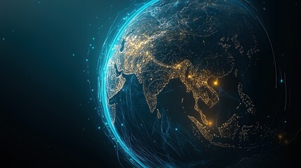 Earth at Night, Global Network Visualization from Space