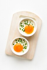 Eggs en cocotte (baked eggs)