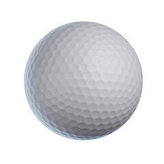 3D render of a golf ball icon, top view, on a white background, with no shadows, text, logos, or...