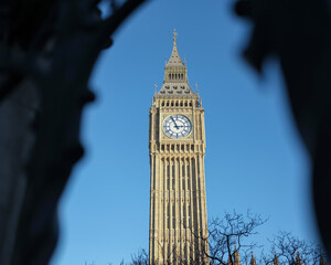 Big Ben and the Great Clock of Westminster on the Elizabeth Tower at the Houses of Parliament London