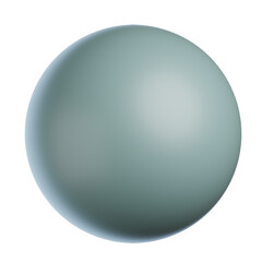 A simple clipart of an empty smooth matte grey sphere, on white background, high resolution vector and very detailed