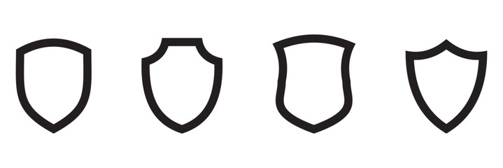 Shield icon set, Protection, Security icon vector illustration