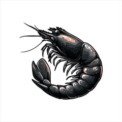 lobster on White background 