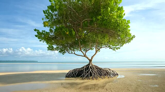 1_Solitary Mangrove Tree in Tidal Flats of Sumba
