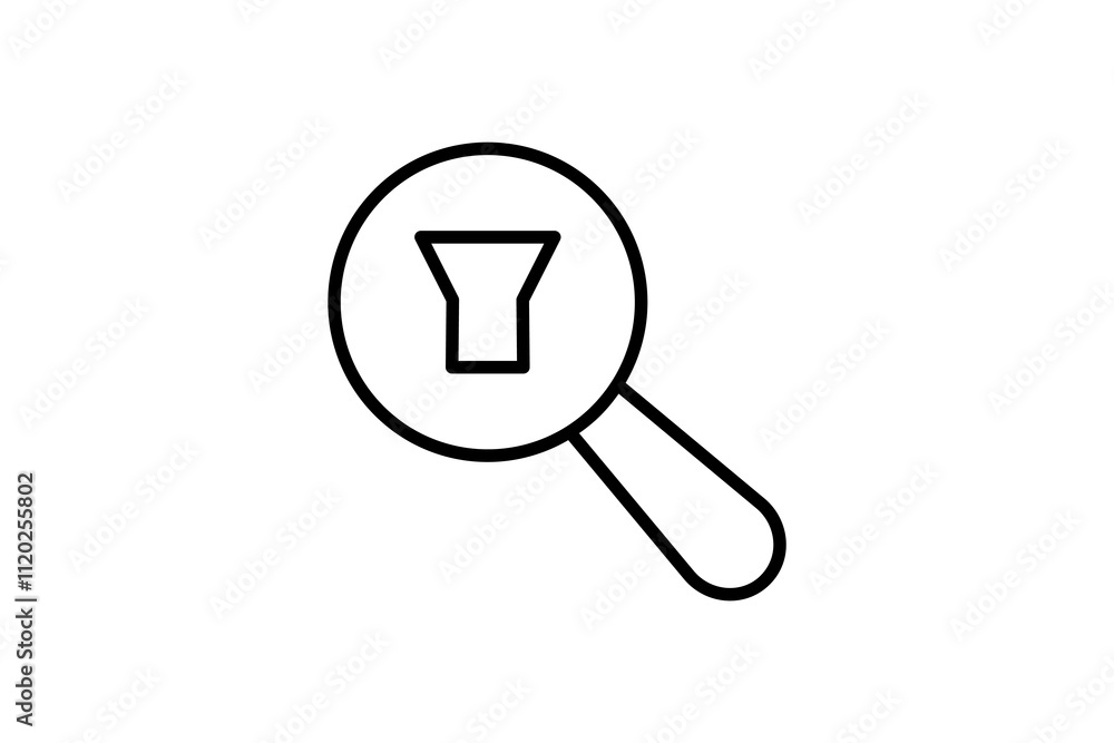 Poster filter icon. icon related to search. suitable for web site, app, user interfaces, printable etc. lin