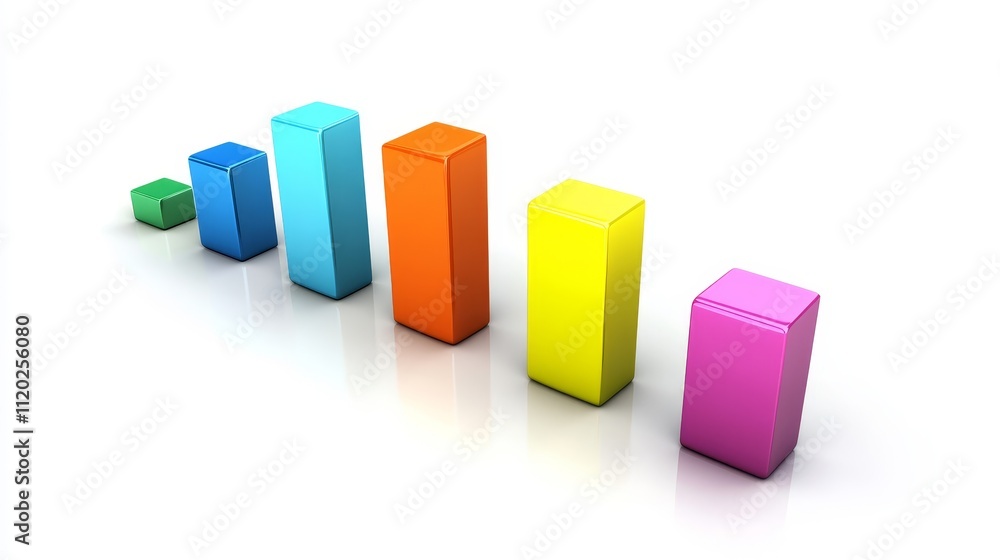 Aufkleber a row of colorful blocks with one missing