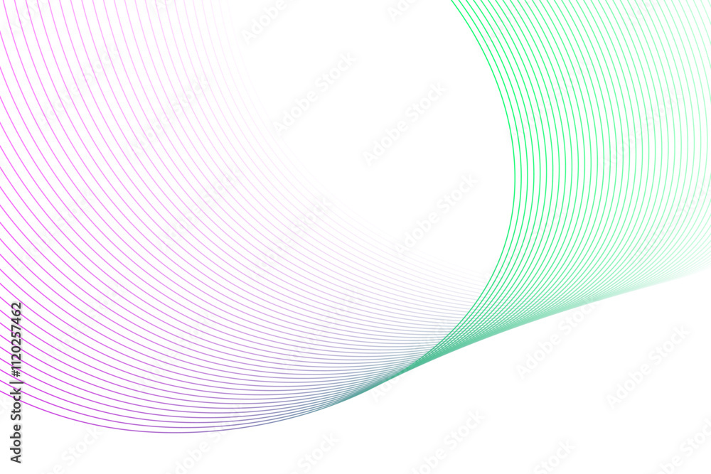 Poster gradient wave pattern on white
