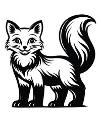 Obraz premium Fox silhouette vector illustrations