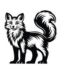 Fox silhouette vector illustrations