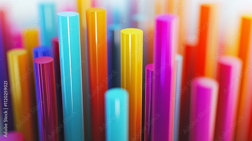 Aufkleber a series of colorful bars with the word 