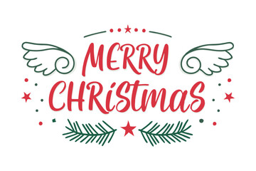 Merry Christmas typography design 